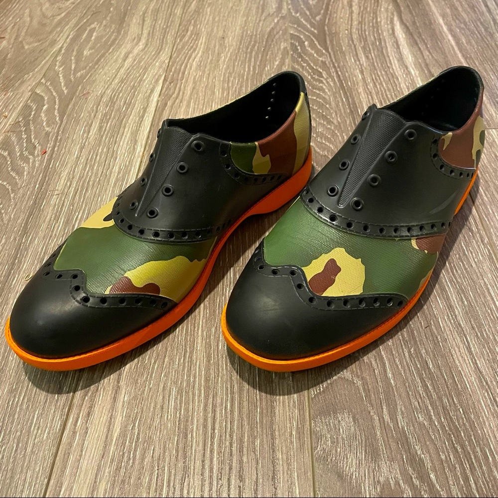 Biion slip-on wingtip shoes - Camo color